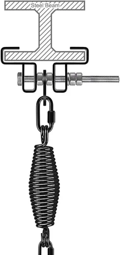 Miniatura 3 de Dolibest Colgador de vigas de acero resistente, soporte para bolsa pesada, colgador de bolsa pesada I Beam para percha de saco de boxeo