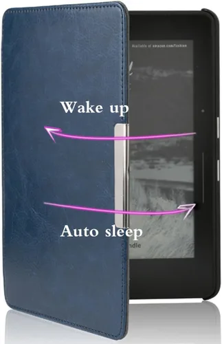 Miniatura 3 de Kindle Voyage - Funda protectora de piel para Kindle Voyage (2014), color azul oscuro