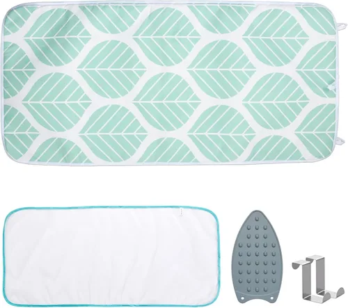 Miniatura 37 de Seiritex Funda para tabla de planchar de 12 x 32 pulgadas, se adapta a la tabla de planchar reflectante al calor, acolchado grueso con bordes