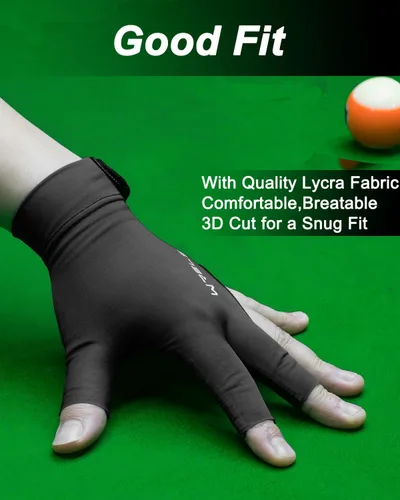 Miniatura 4 de WRELS Guantes de billar para mano izquierda o derecha, 1 guante deportivo de billar para mujeres y hombres