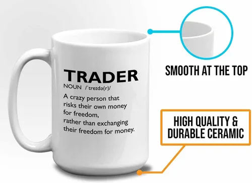 Miniatura 5 de Taza de café del mercado de valores – Definición del comerciante Crazy Person – Day Trader Brokers Asesor financiero Inversor Ahorro de oficina
