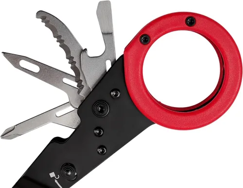 Miniatura 3 de Multiherramienta SOG ParaShears ligera de acero inoxidable para el campo, 11 herramientas con tecnología de palanca compuesta, rojo