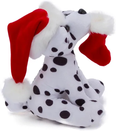Miniatura 3 de Plushland Pawpal de Navidad con sombrero de Papá Noel, animales de peluche, marioneta de peluche de 8 pulgadas para niños, un regalo perfecto