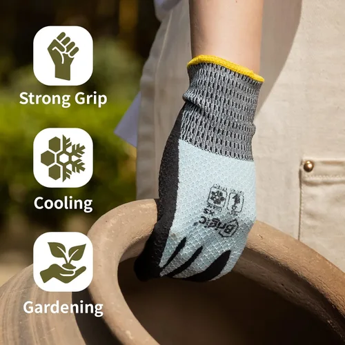Miniatura 4 de Guantes de jardinería: refrescantes, finos, táctiles, guantes de jardín de trabajo al aire libre para mujeres, herramienta de jardinería