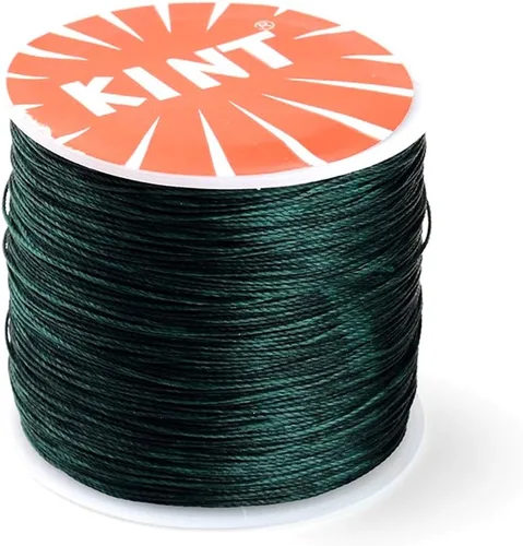 Miniatura 27 de Cordón de poliéster encerado de 119 yardas de 0.020 in, cuentas gruesas y coloridas pulseras de hilo trenzado para macramé para fabricación
