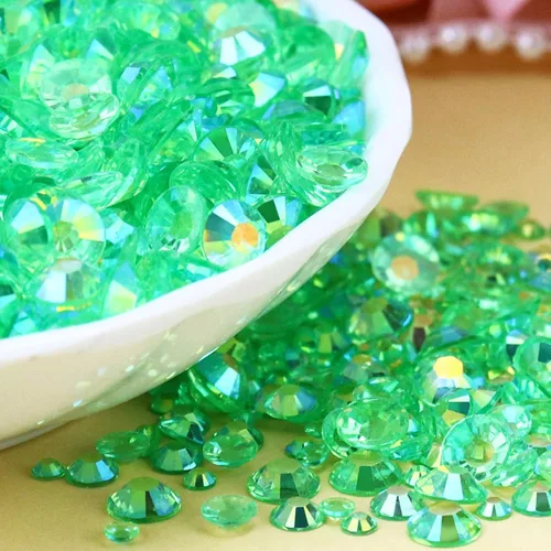 Miniatura 9 de 3000 diamantes de imitación de parte trasera plana, diamantes de imitación AB de parte trasera plana rosa claro para manualidades, gemas