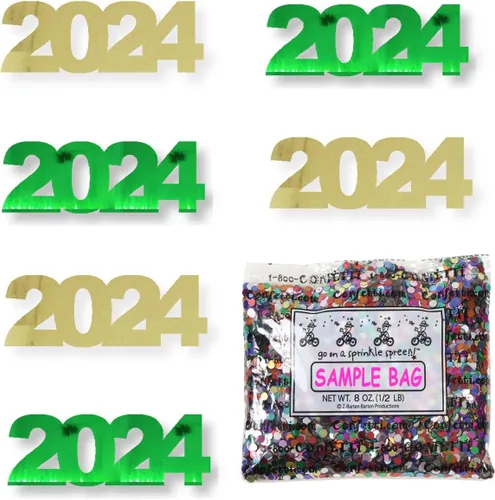 Miniatura 54 de Confetti Year 2024 Negro, Azul Royal Combo - 2 bolsas de media onza (1 oz)