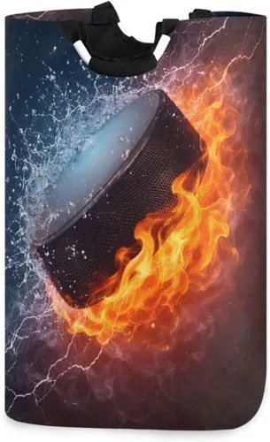 Miniatura 2 de senya Cesta de almacenamiento grande con asas, organizador plegable para ropa de guardería, juguetes, disco de hockey en fuego y agua Hockey 2