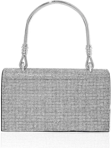 Miniatura 2 de Yokawe Bolso de mano con diamantes de imitación para mujer bolso de noche con cristales brillantes para bodas fiestas bailes cócteles