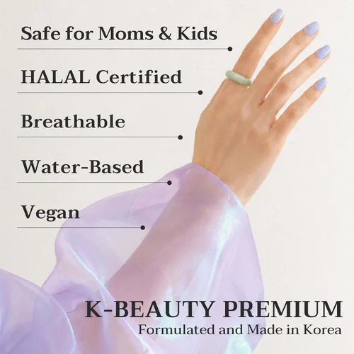 Miniatura 8 de Peel-Off - Juego de 3 esmaltes de uñas veganos – melocotón y melocotón pálido + capa superior transparente Halal, a base de agua, transpirable,