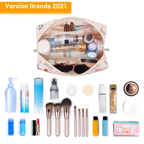 Miniatura 2 de Narwey Linda Bolsa de Maquillaje de Viaje, Bolsa Organizadora de Cosméticos, Bolsa de Aseo de Viaje, Bolsas de Maquillaje con Compartimentos