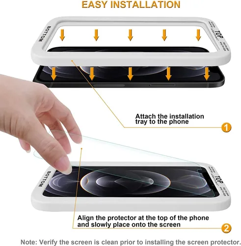 Miniatura 2 de Supershieldz (2 unidades) Diseñado para iPhone 14 Plus/iPhone 13 Pro Max (6.7 pulgadas) Protector de pantalla de vidrio templado