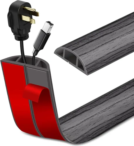 Miniatura 19 de Cubierta de Cable para Piso Autoadhesiva Ocultador de Cables Cubiertas de Cable de Extensión para Piso Protector de Cable de Alimentación para Piso