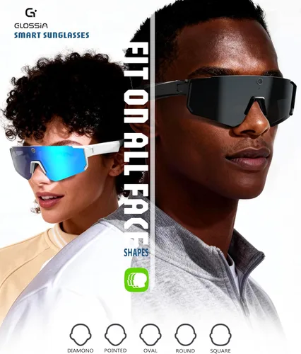 Miniatura 4 de Lentes inteligentes AI con cámara 4K, gafas de grabación de video con cámara, gafas de sol deportivas polarizadas con estabilización EIS