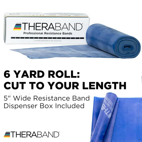 Miniatura 2 de Theraband Professional Bandas de Resistencia de látex para ejercicios de cuerpo superior e inferior, terapia física, pilates inferior, en casa, azul