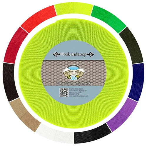 Miniatura 5 de Country Brook Design Cierre de gancho y bucle no adhesivo de 1 pulgada (negro, 10 yardas)