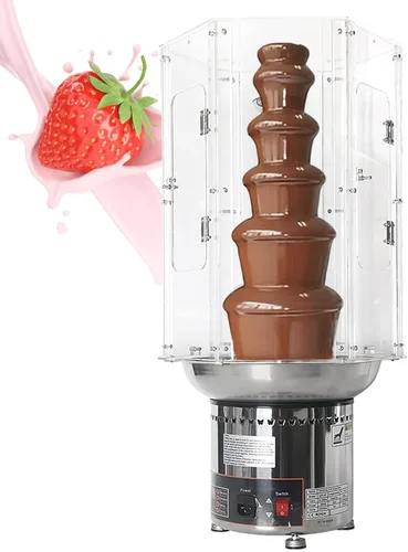 Cubierta de fondue de chocolate comercial, cubierta grande de 4 a 7 niveles, cubierta de máquina de cascada de chocolate, cubierta de torre de