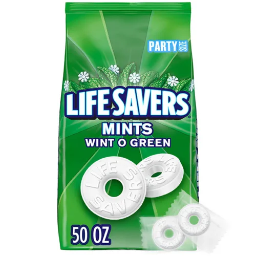 Miniatura 14 de LIFE SAVERS Mentas de Naranja, Envueltos Individualmente, Para Bocadillos, Compartir, Fiestas de Oficina y Almacenamiento en la Despensa, 6.25 oz
