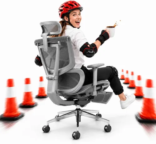 Miniatura 10 de Lumbar Support Office Chair - 330lb Big & Tall Ergonomic Office Chair with Dynamic Lumbar - Forward Tilt Seat - Adjustable Headrest & Arms