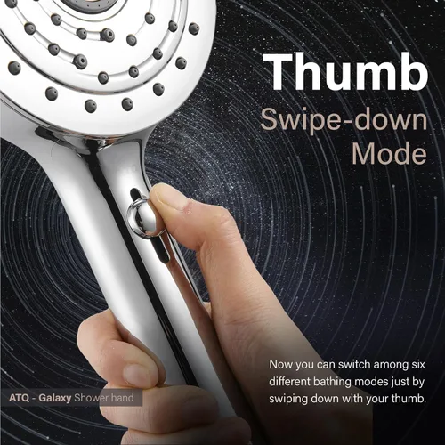 Miniatura 2 de Filtered Shower Head 7 Spray Mode High Pressure Shower Head with Handheld Water Softener Filters Beads,79" Long Hose,Built-in Power Wash Mode