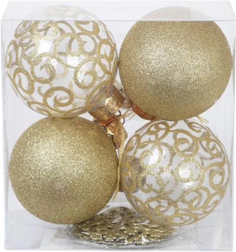 Miniatura 17 de Paquete de 28 adornos de bolas de Navidad doradas y plateadas para decoraciones de árboles - Juego de bolas de plástico irrompibles, carámbanos