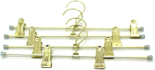 Miniatura 5 de Paquete de 30 perchas de metal dorado de 13.7 pulgadas con gancho giratorio