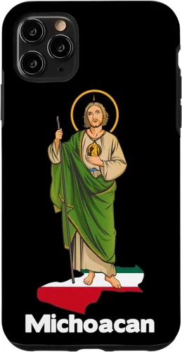 iPhone 11 Pro Max San Judas Tadeo con funda Michoacán México