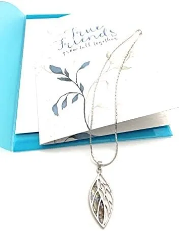 Miniatura 6 de Smiling Wisdom - Tarjeta de felicitación de amistad para mujeres y collar de hoja - True Friends Grow Together - A Reason Season Lifetime Friend