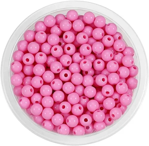 Miniatura 20 de 200 cuentas redondas acrílicas de 0.394 a 0.787 pulgadas (6 a 0.787 in) de color caramelo, cuentas espaciadoras sueltas para manualidades para hacer