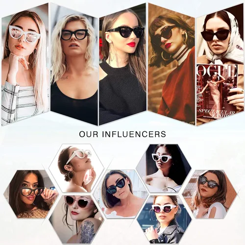 Miniatura 10 de SOJOS Retro Small Vintage Cat Eye Sunglasses for Women Cute Fashion UV400 Sunnies SJ2939