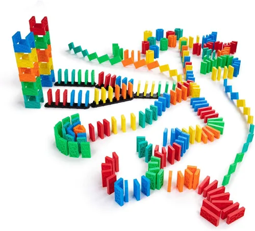 Miniatura 3 de Bulk Dominoes Kit de dominó cinético Juego de dominó, juguetes pequeños STEM STEAM, juegos familiares para niños, juguetes y juegos para niños