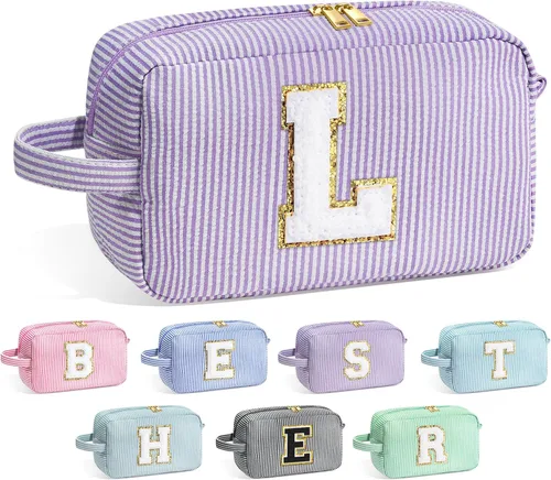 Miniatura 45 de Bolsa de Maquillaje con Inicial YOOLIFE - Regalos de Cumpleaños para Mujeres, Niñas, Mamá, Hija, Amigas, Hermana, Maestra, Regalos de Propuesta