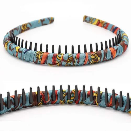 Miniatura 4 de JOBAND Diademas bohemias para mujer, bandas antideslizantes para el cabello, peine de dientes, accesorios para el cabello, aro de resina (4 piezas)