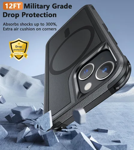 Miniatura 453 de FNTCASE Funda para iPhone 13 Pro-Max: Fundas magnéticas transparentes compatibles con Magsafe Slim anti amarillamiento protección contra caídas