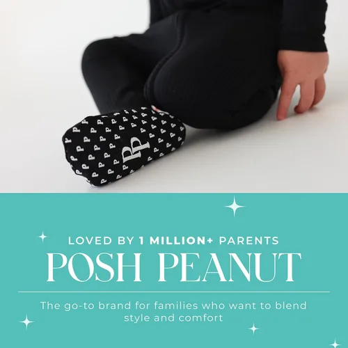 Miniatura 5 de Posh Peanut Pijama con pies para bebé, viscosa suave hecha de bambú con cremallera de 2 vías y mamelucos