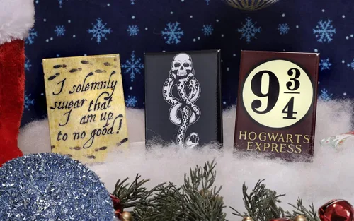 Miniatura 6 de Ata-Boy Paquete de Navidad con imán de Harry Potter, imán de juramento solemne