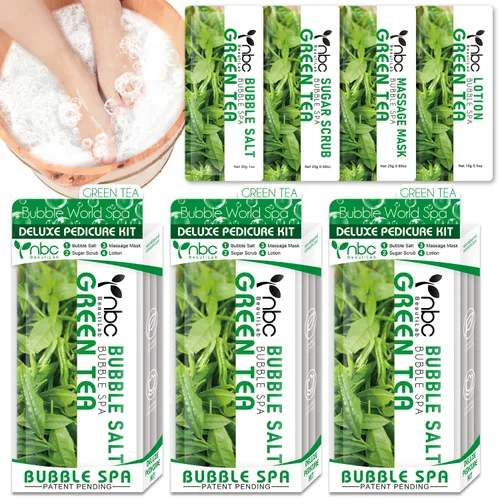 Miniatura 13 de Juego de spa de pedicura para pies, kit de pedicura para el hogar con sal de baño, loción hidratante de crema exfoliante para pies, cuidado de pies