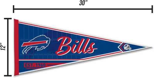 Miniatura 5 de Rico Industries NFL Football Classic - Banderín de fieltro de 12 x 30 pulgadas para decoración de pared, ideal para el hogar, dormitorio, decoración