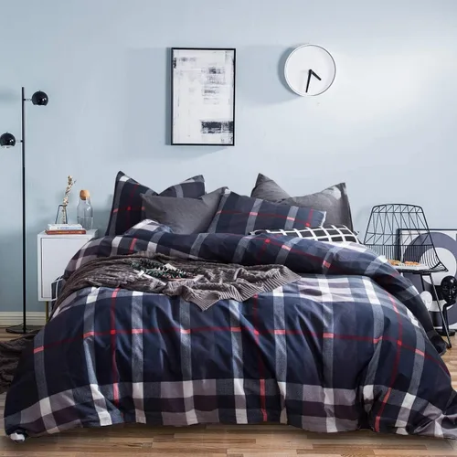 Miniatura 11 de Houseri - Juego de edredón azul, tamaño Queen, ropa de cama para mujeres y niñas, juego de edredón de color azul claro, tamaño Queen, para niños