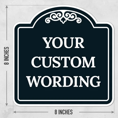 Miniatura 3 de Letrero decorativo personalizado, letrero de metal personalizado para negocios, entrada, hogar, Airbnb, placa de puerta de oficina, fondo negro, 8 x