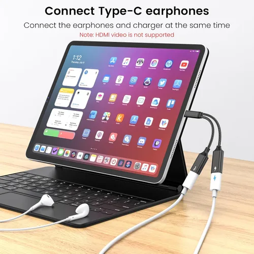 Miniatura 5 de MOGOOD Cable divisor USB C de 60 W, 2 en 1 USB-C macho a doble USB-C hembra, carga mientras usas auriculares, SSD, DAC o controlador, para Steam