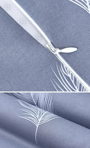 Miniatura 4 de Fundas de almohada de algodón con estampado a cuadros para contorno de cuello de espuma viscoelástica con cremallera (estilo A) Almohada de espuma