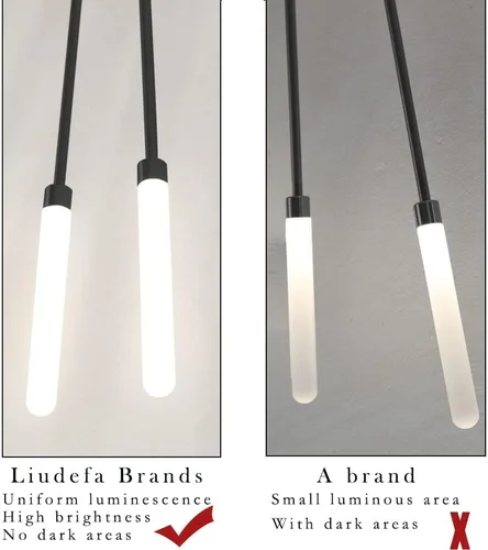 Miniatura 6 de Lámpara de techo LED regulable de 51 pulgadas, 42 luces de techo empotradas, lámpara de techo negra para dormitorio, sala de estar, lámpara colgante