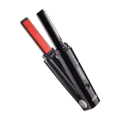 Miniatura 10 de KISS Plancha plana inalámbrica Rouge Plancha de pelo portátil, placas de cerámica de turmalina, 350°F - 420°F, batería de iones de litio recargable