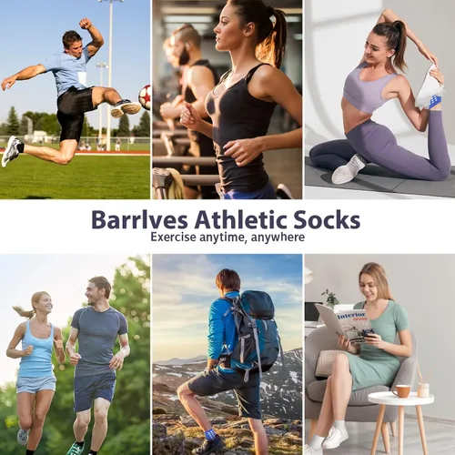 Miniatura 6 de 6 Pairs Grip Soccer Socks Colorful Non Slip Sports Football Basketball Hospital Yoga Socks for Men Women