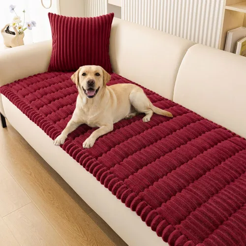Miniatura 15 de Smiry Funda de Sofá para Perros Lavable, Fundas de Sofá para Mascotas Antideslizantes y Peludas para Sofá de 3 Cojines Apto para Mascotas, Protector