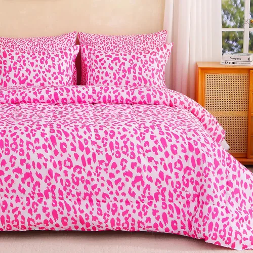 Miniatura 10 de lasoftan Juego de edredón floral Queen con sábanas, ropa de cama vintage de lujo de 7 piezas, ropa de cama de microfibra suave en una bolsa, juego