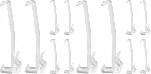 Miniatura 8 de Clips para cenefa, 6 unidades, 3-1/4 pulgadas, clip oculto, plástico transparente para persianas horizontales, soporte de retención de cenefa