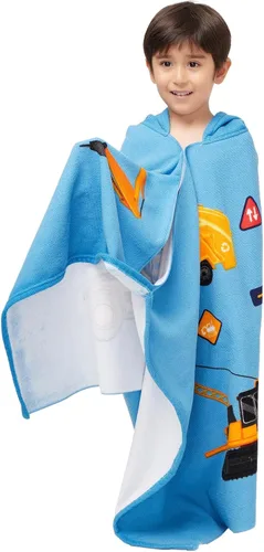 Miniatura 7 de Gealaek Toalla con capucha para niños pequeños de 5 a 12 años, toalla de baño, piscina, playa, extra grande, suave y absorbente, poncho de playa