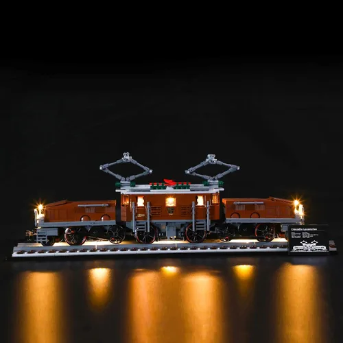 Miniatura 4 de GEAMENT Kit de luz LED compatible con locomotora de cocodrilo LEGO - Juego de iluminación para modelo de construcción Creator 10277